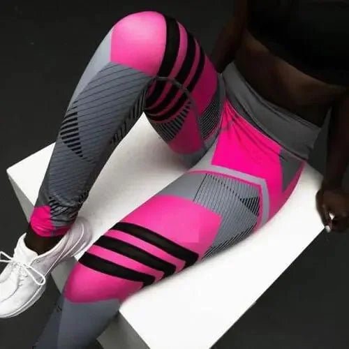 High Waist Printed Leggings – Yoga & Workout Ready Why: - Q.B.Accessories