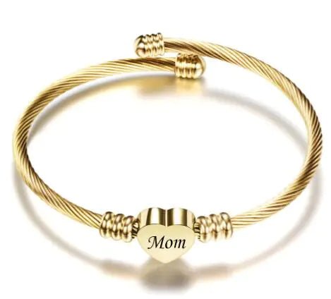 Mom's Love Stainless Steel Braided Bracelet - Q.B.Accessories