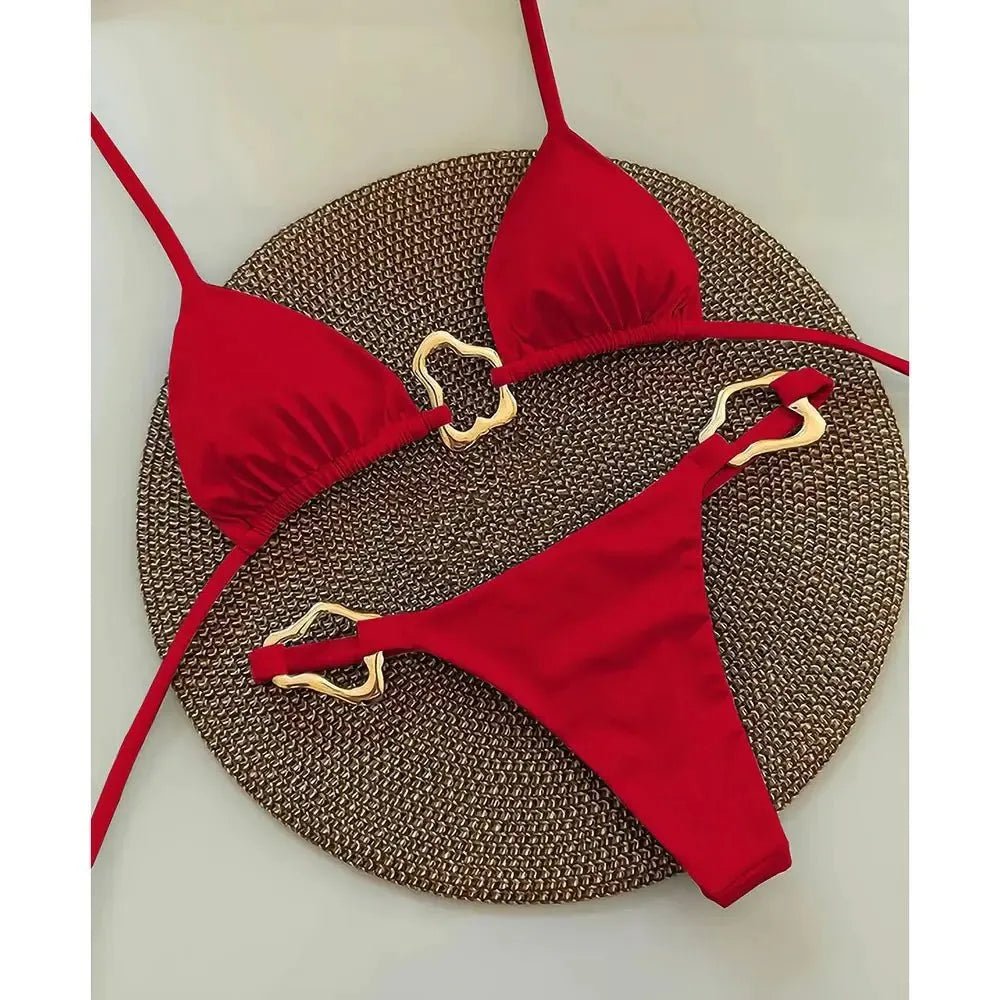 Sculpted Hollow Ring Bikini Set – Luxe, Bold, Redefined - Q.B.Accessories