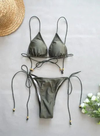 Bold Rope - Style Triangle Bikini Set - Q.B.Accessories