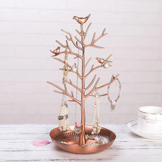 Creative Metal Jewelry Display Stand with Bird Design - Q.B.Accessories