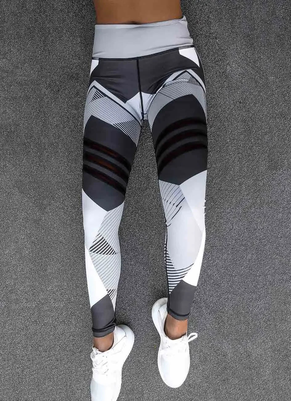 High Waist Printed Leggings – Yoga & Workout Ready Why: - Q.B.Accessories