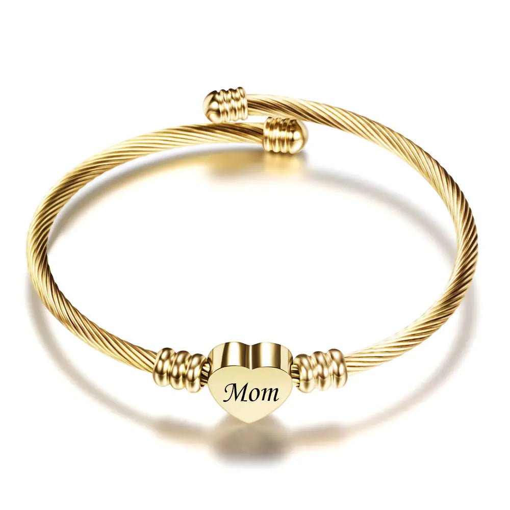 Mom's Love Stainless Steel Braided Bracelet - Q.B.Accessories