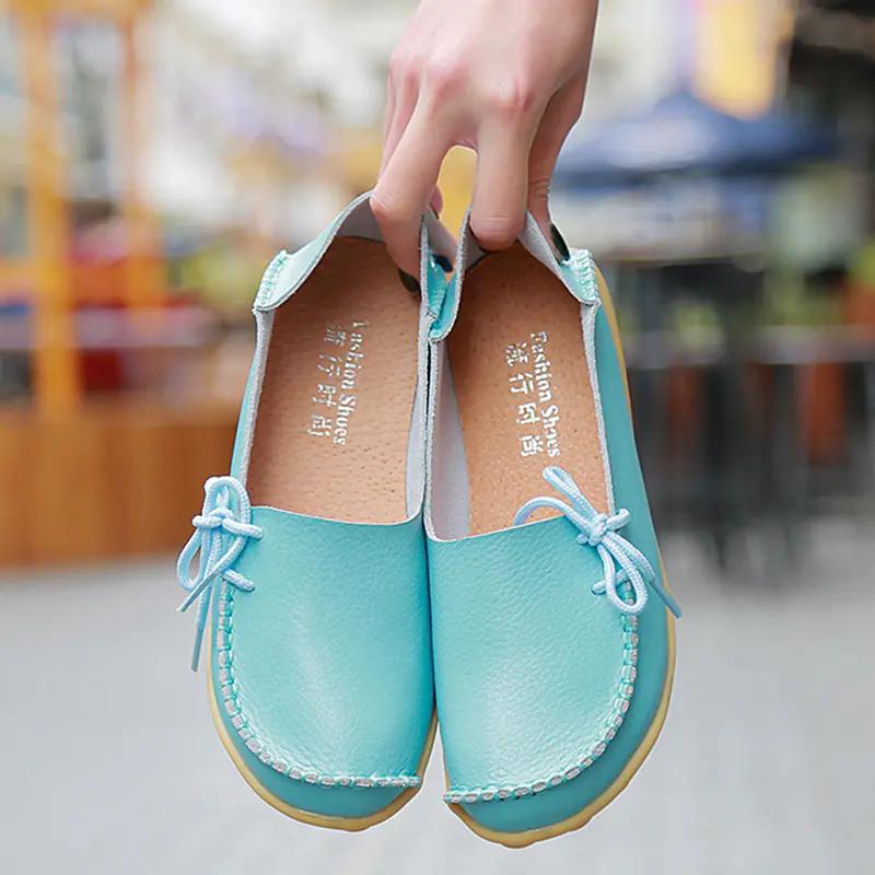 Women's Comfort Leather Nursing Flats - Q.B.Accessories