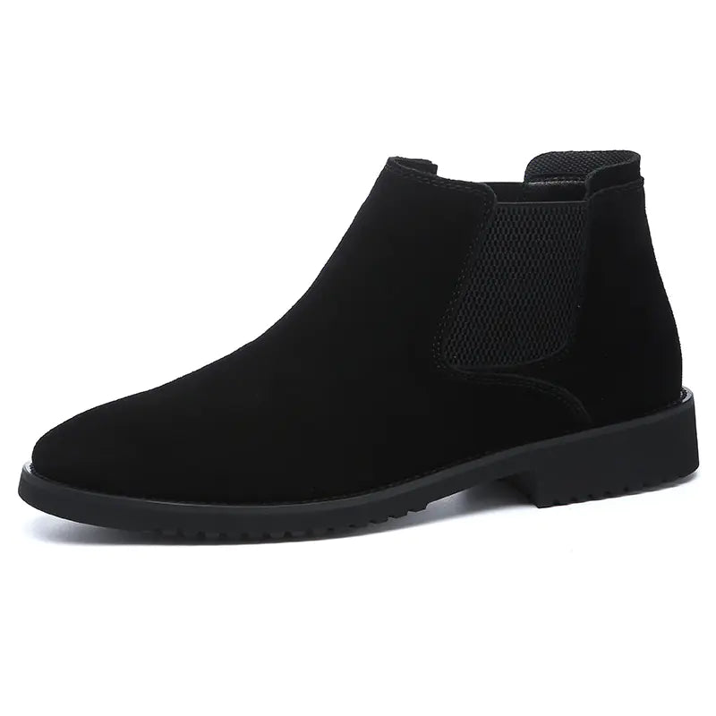 High-Top Cowhide Chelsea Boots for Men