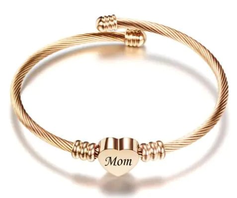 Mom's Love Stainless Steel Braided Bracelet - Q.B.Accessories