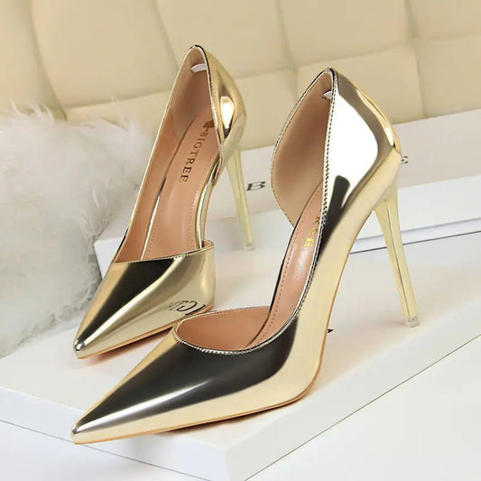 Chic Gold Stiletto Heels - Q.B.Accessories