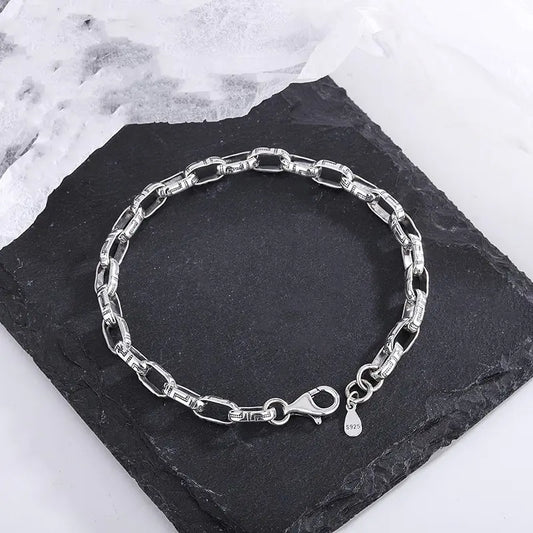 S925 Great Wall Silver Bracelet - Q.B.Accessories