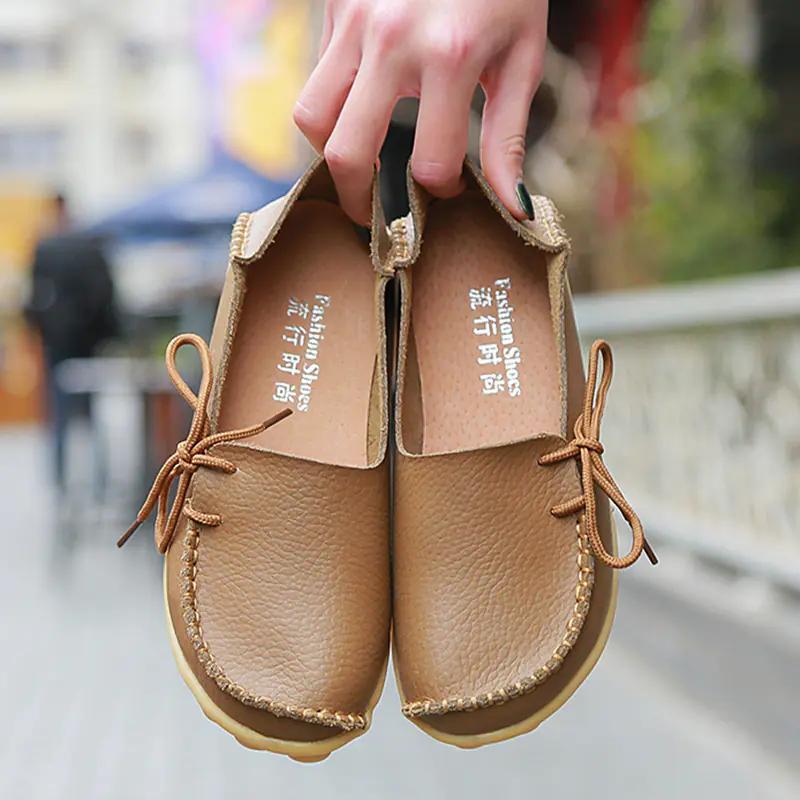 Women's Comfort Leather Nursing Flats - Q.B.Accessories