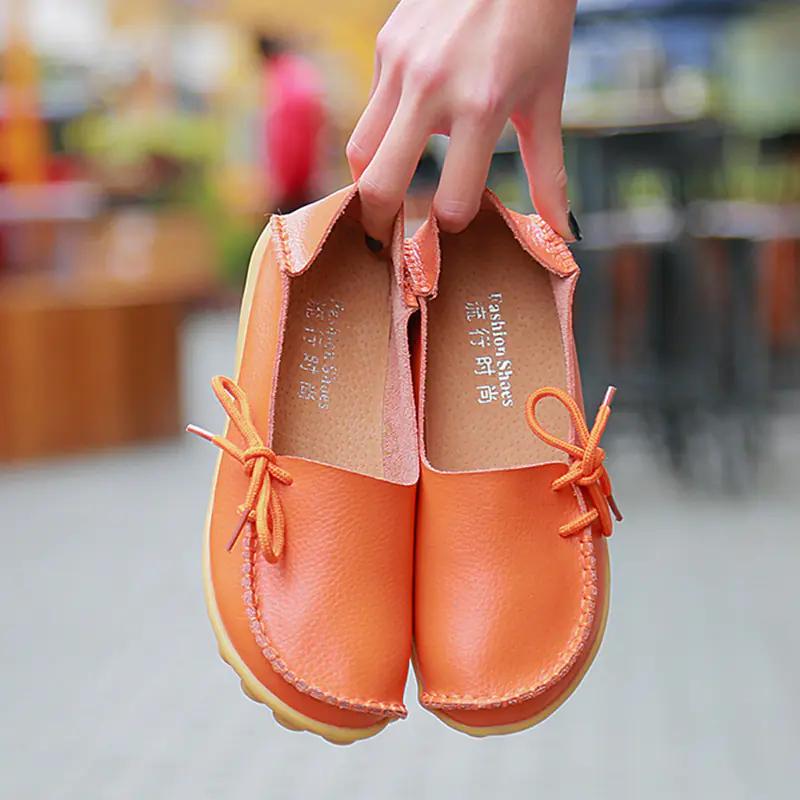 Women's Comfort Leather Nursing Flats - Q.B.Accessories