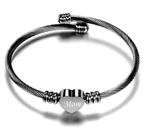 Mom's Love Stainless Steel Braided Bracelet - Q.B.Accessories