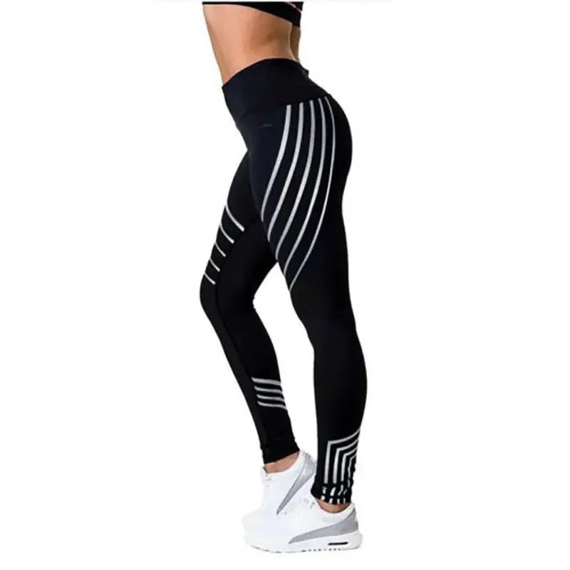 High Waist Printed Leggings – Yoga & Workout Ready Why: - Q.B.Accessories