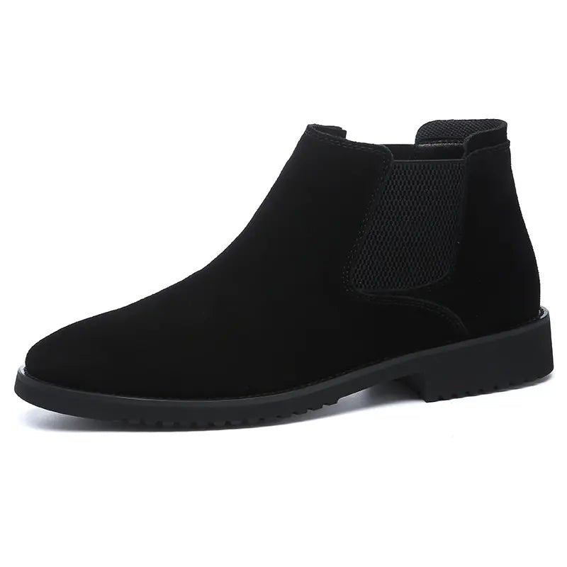 High - Top Cowhide Chelsea Boots for Men - Q.B.Accessories