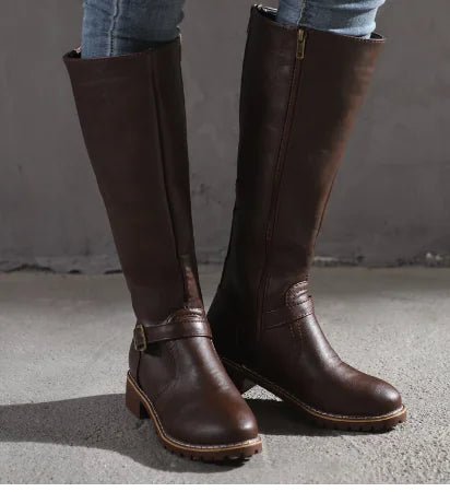 Men's Stylish Mid - Tube Comfort Wedge Boots - Q.B.Accessories