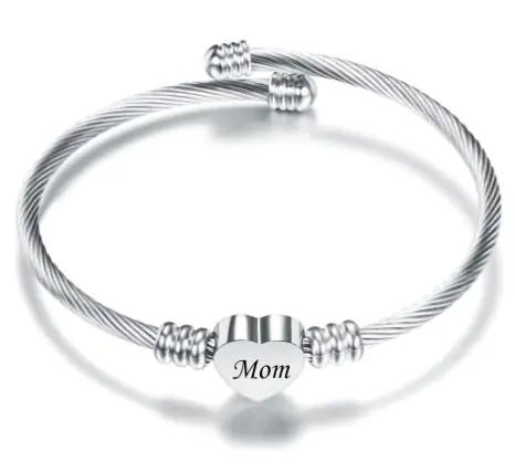 Mom's Love Stainless Steel Braided Bracelet - Q.B.Accessories