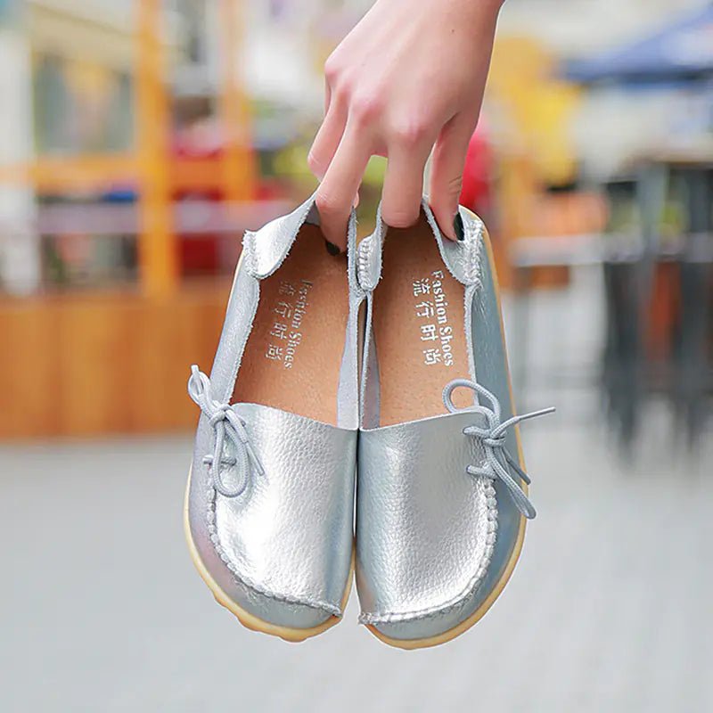 Women's Comfort Leather Nursing Flats - Q.B.Accessories