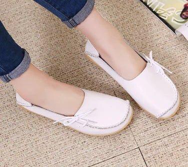 Women's Comfort Leather Nursing Flats - Q.B.Accessories