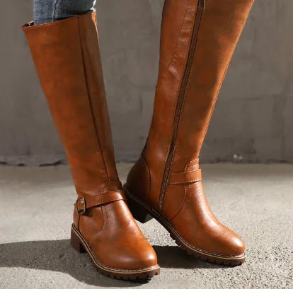 Men's Stylish Mid - Tube Comfort Wedge Boots - Q.B.Accessories