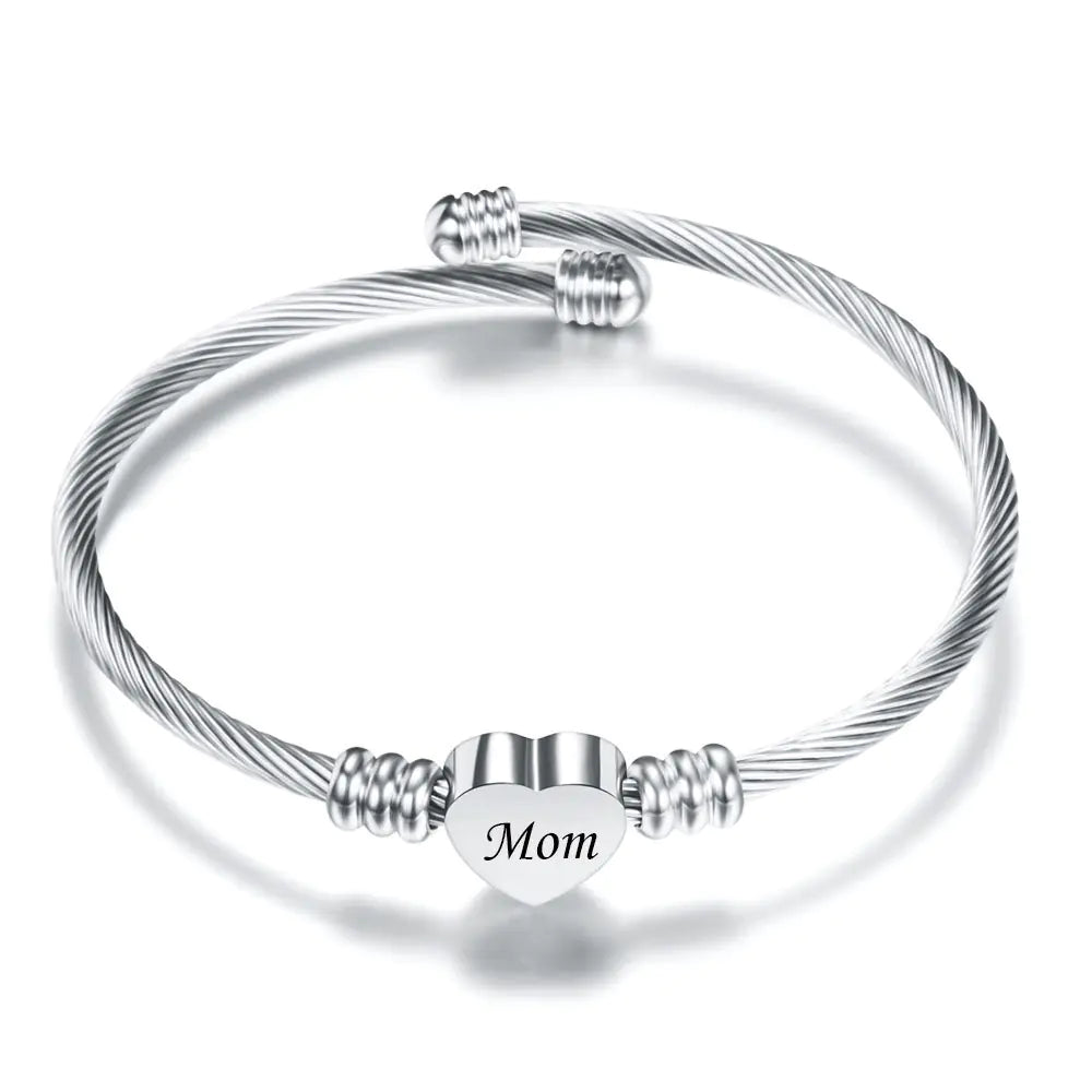 Mom's Love Stainless Steel Braided Bracelet - Q.B.Accessories