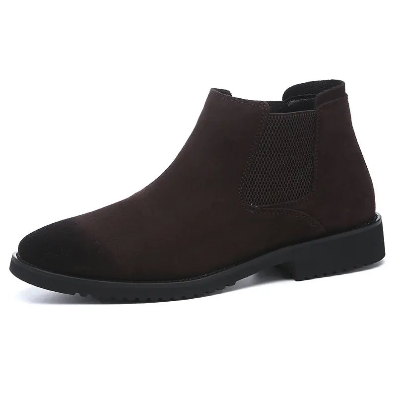 High - Top Cowhide Chelsea Boots for Men - Q.B.Accessories