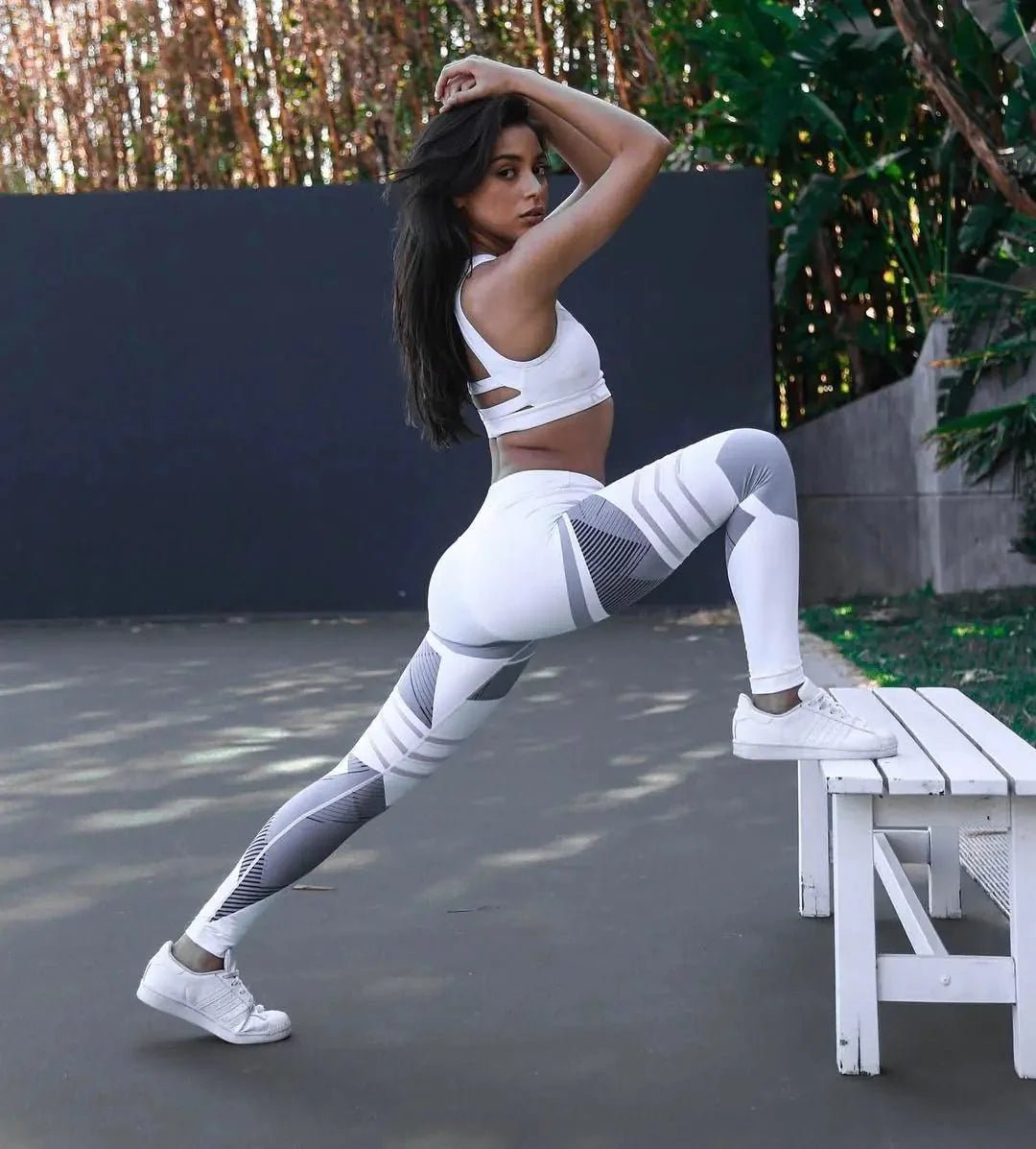High Waist Printed Leggings – Yoga & Workout Ready Why: - Q.B.Accessories