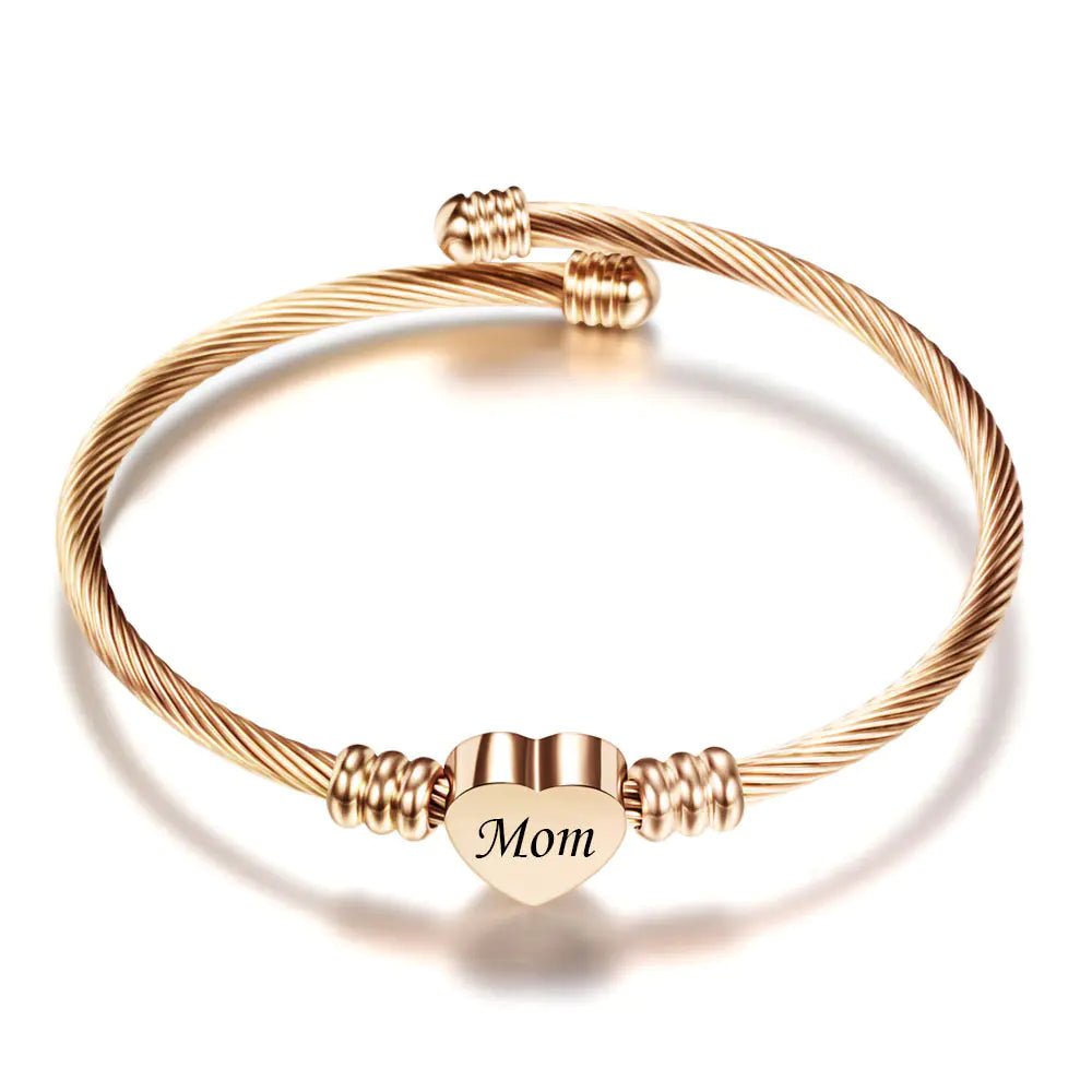 Mom's Love Stainless Steel Braided Bracelet - Q.B.Accessories