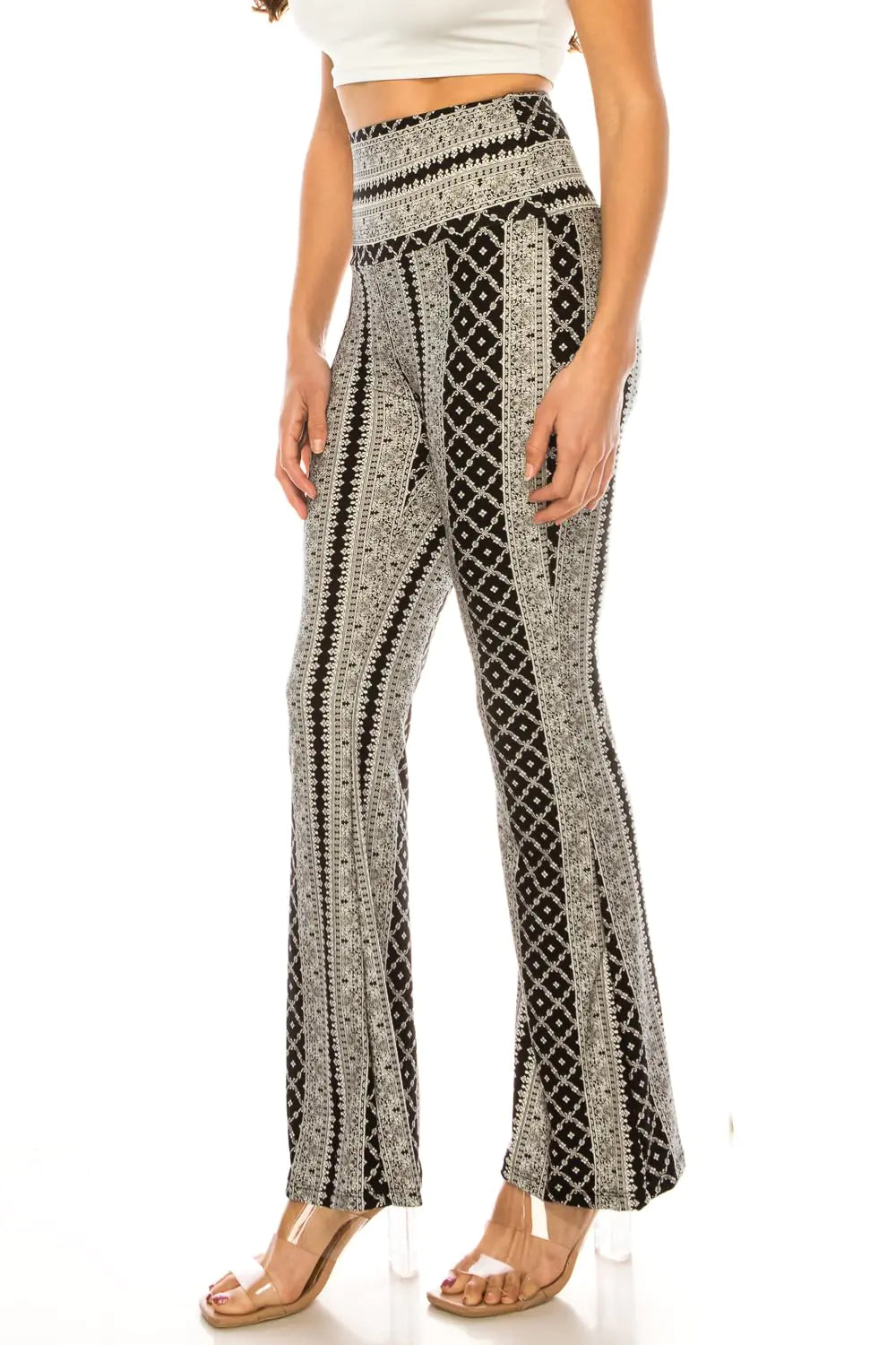 LA12ST Soft High - Rise Yoga Flares - Q.B.Accessories