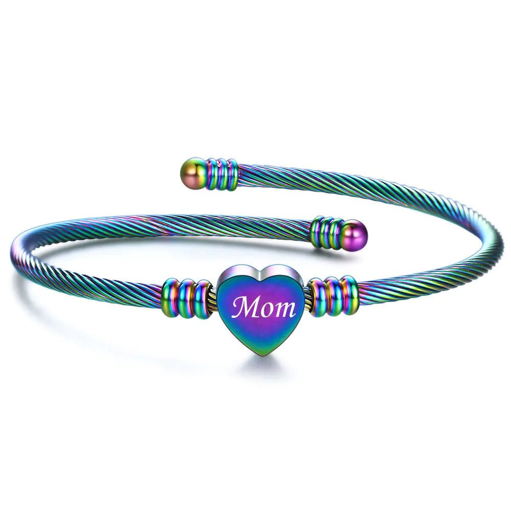 Mom's Love Stainless Steel Braided Bracelet - Q.B.Accessories