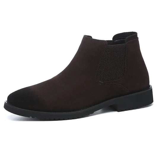 High-Top Cowhide Chelsea Boots for Men