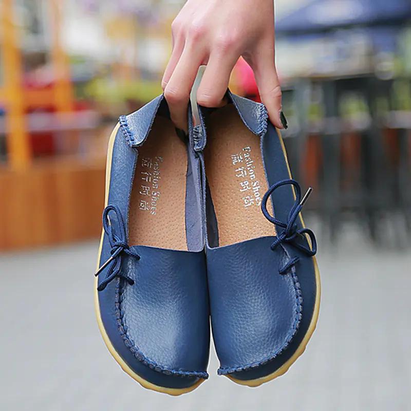 Women's Comfort Leather Nursing Flats - Q.B.Accessories