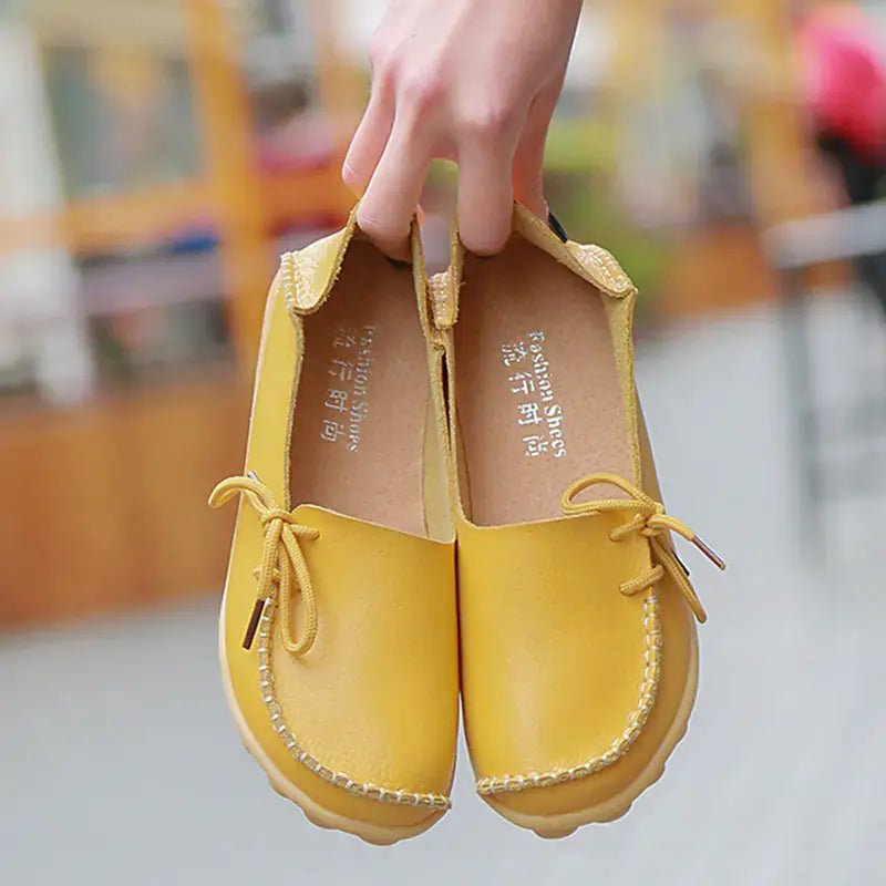 Women's Comfort Leather Nursing Flats - Q.B.Accessories