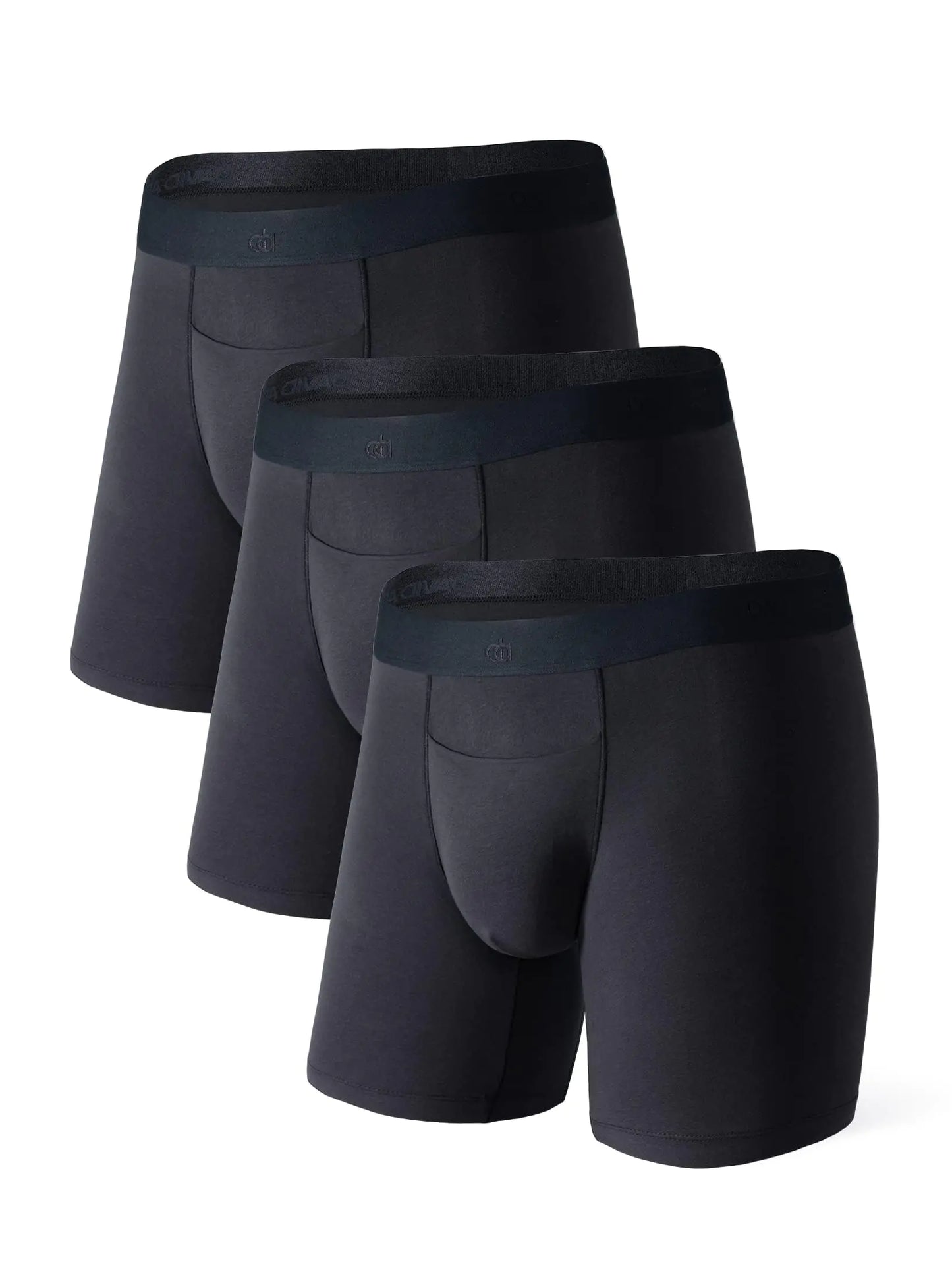 DAVID ARCHY Men's Breathable Cotton Boxer Briefs – Soft & Supportive Underwear (3 - Pack) - Q.B.Accessories